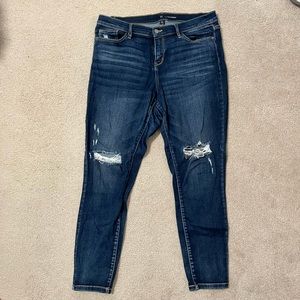 NY&Co Destroyed Super Skinny Jeans - Size 16